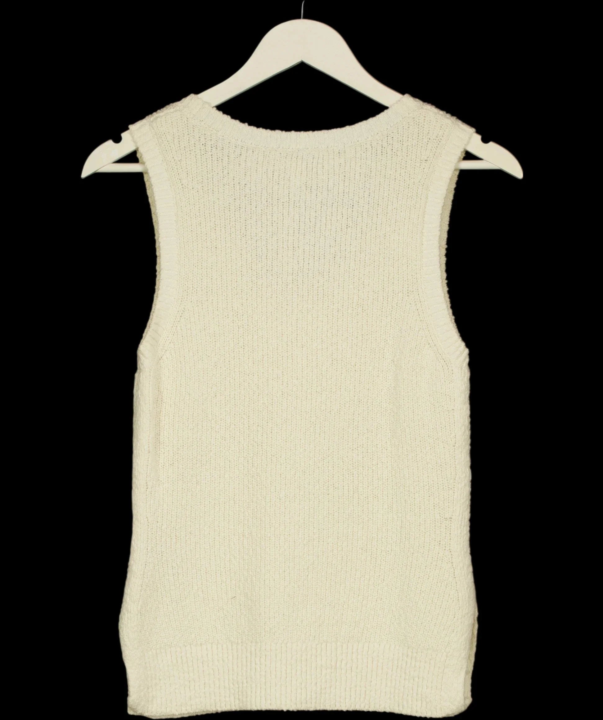 & OTHER STORIES Cream Knitted Tank Top Cream, size UK S — label