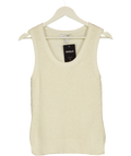 & OTHER STORIES Cream Knitted Tank Top Cream, size UK S — front