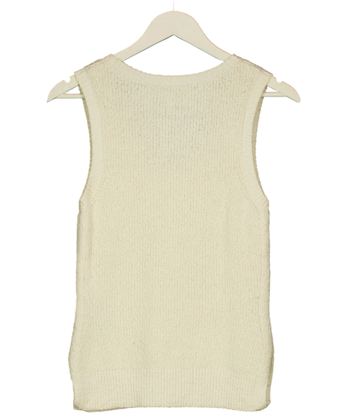 & OTHER STORIES Cream Knitted Tank Top Cream, size UK S — back