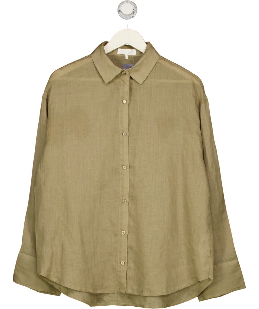 NA-KD Beige Premium Selection Ramie Long Sleeve Shirt  EU 38, size UK 10 — front