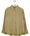 NA-KD Beige Premium Selection Ramie Long Sleeve Shirt  EU 38, size UK 10 — front