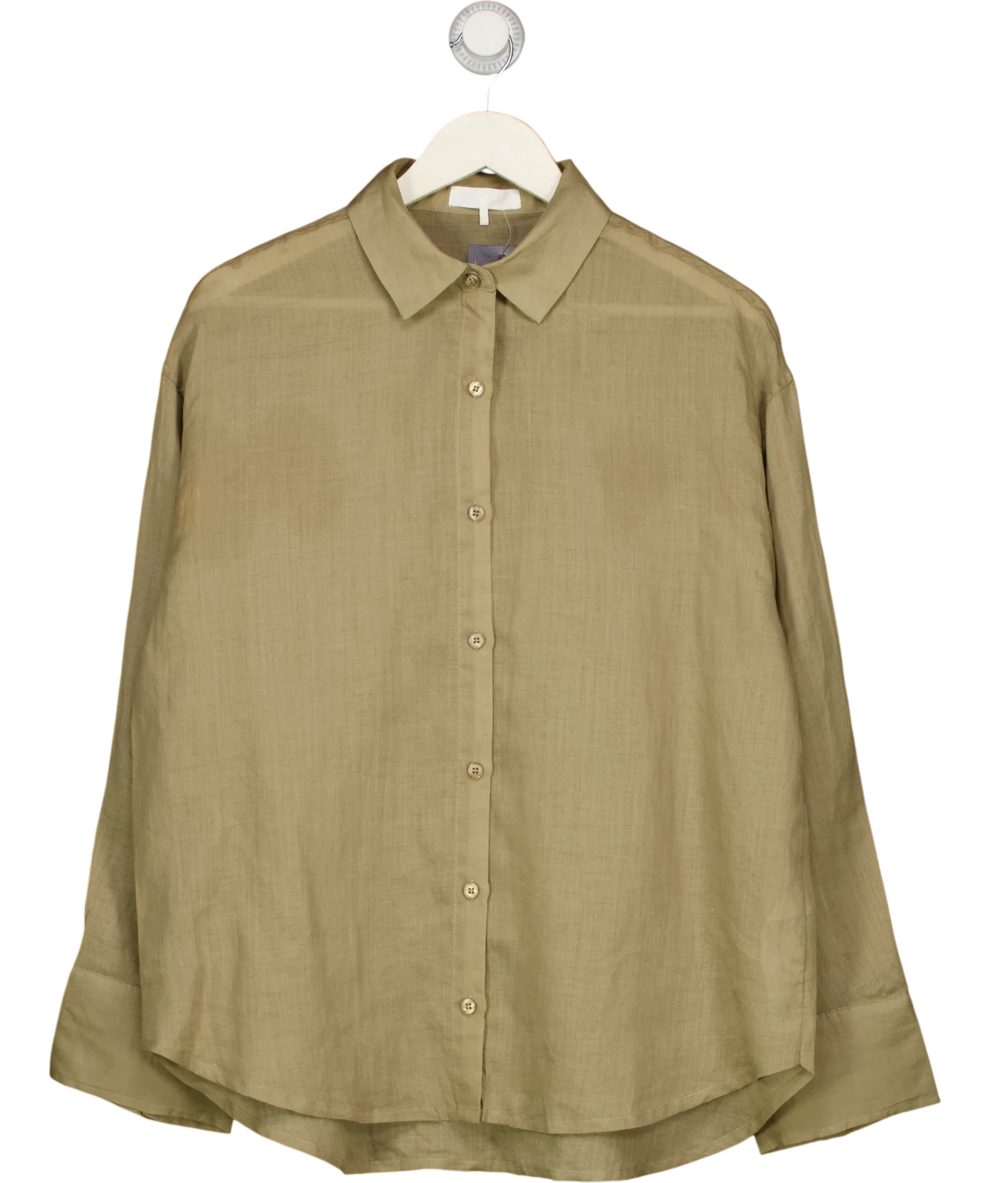 NA-KD Beige Premium Selection Ramie Long Sleeve Shirt  EU 38, size UK 10 — front