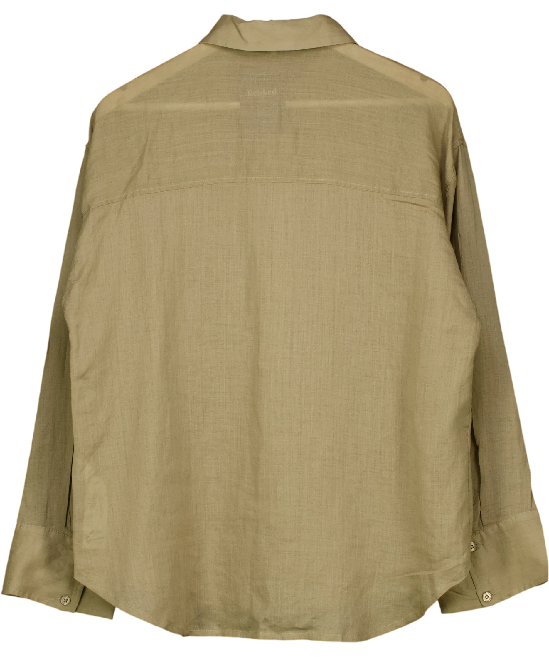 NA-KD Beige Premium Selection Ramie Long Sleeve Shirt  EU 38, size UK 10 — back