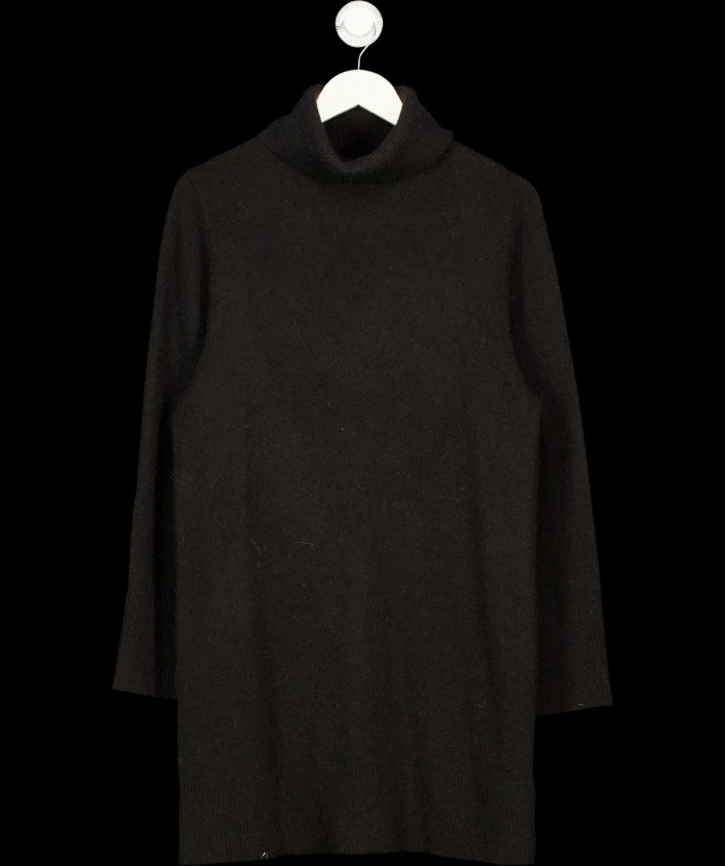 & OTHER STORIES Black Turtleneck Knit Mini Dress Black, size UK XS — detail