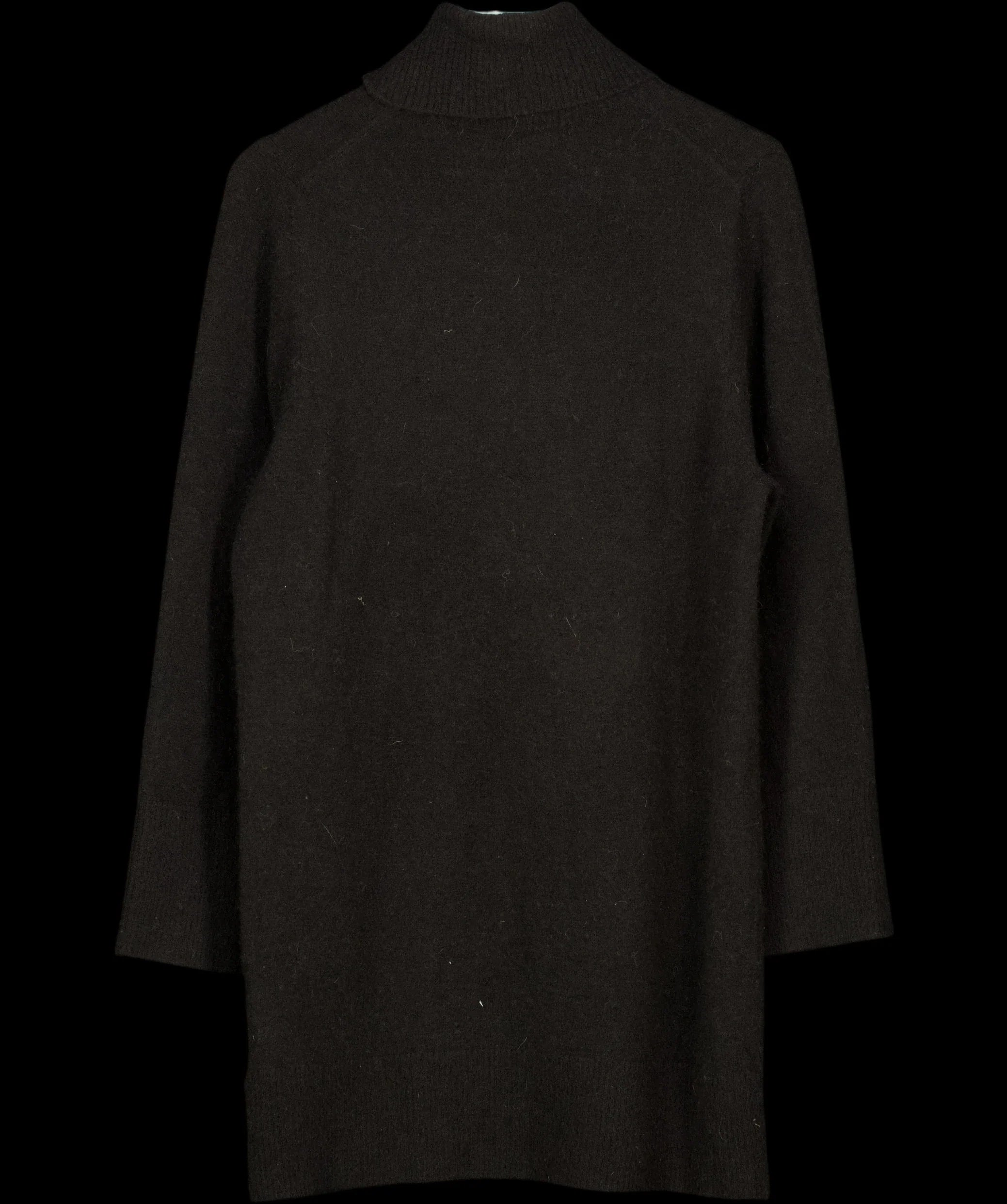 & OTHER STORIES Black Turtleneck Knit Mini Dress Black, size UK XS — label