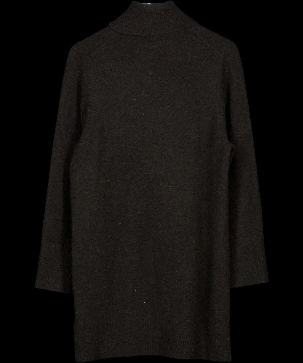 & OTHER STORIES Black Turtleneck Knit Mini Dress Black, size UK XS — label