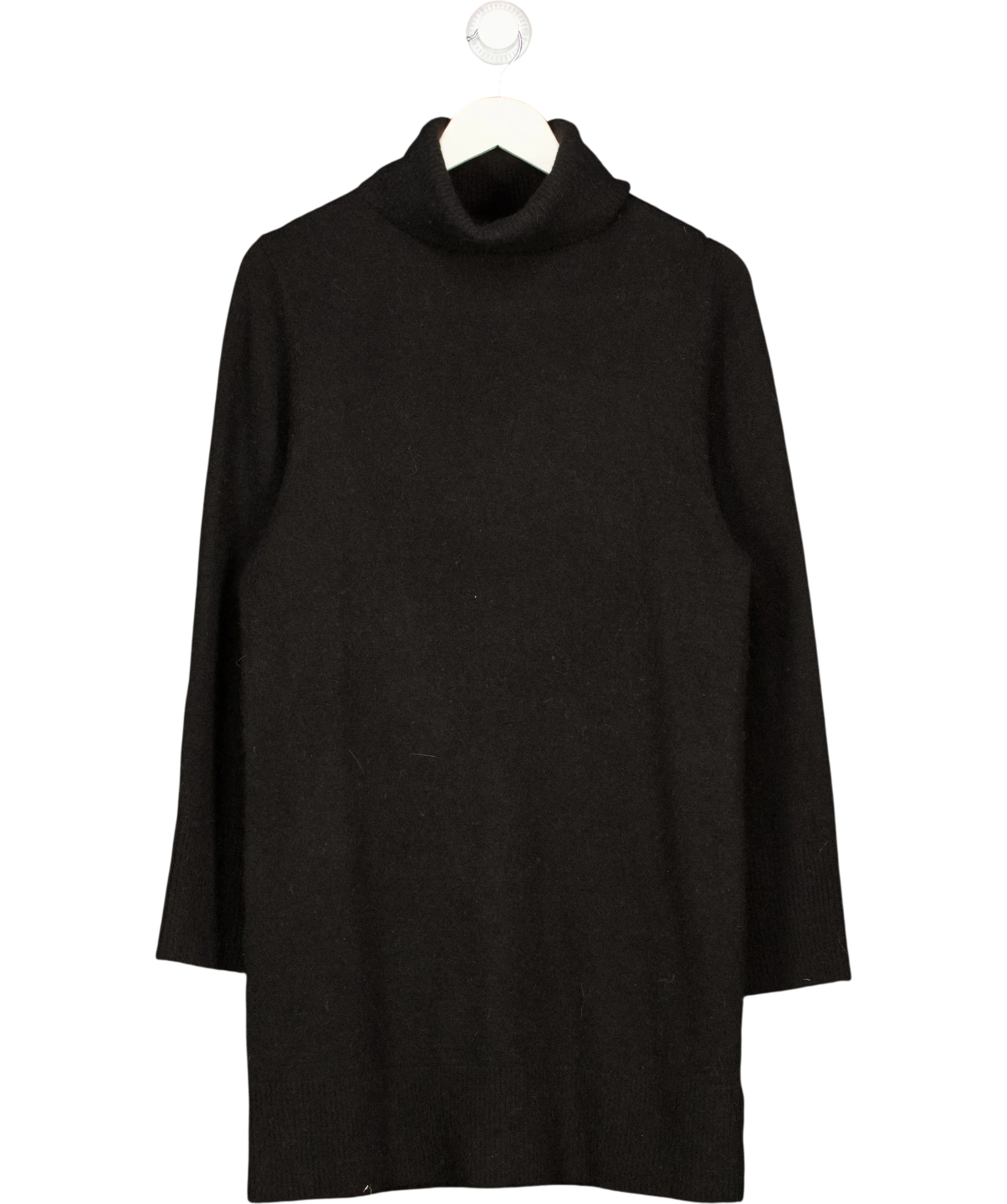 & OTHER STORIES Black Turtleneck Knit Mini Dress Black, size UK XS — front