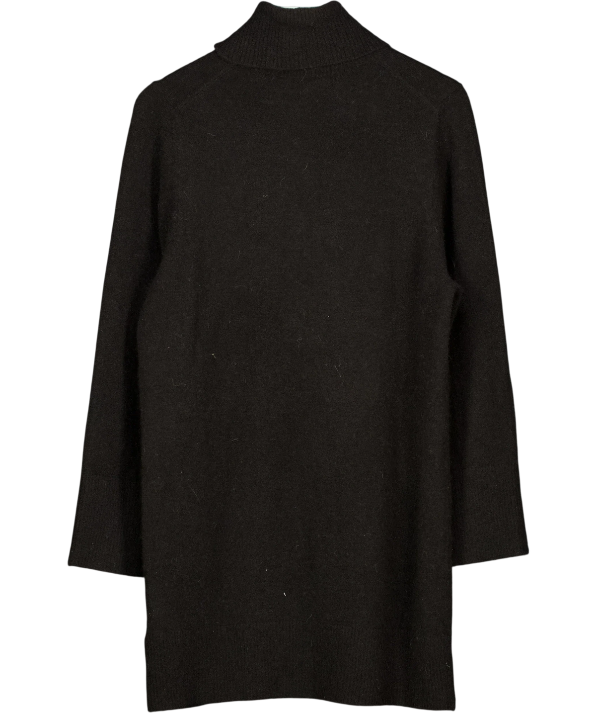 & OTHER STORIES Black Turtleneck Knit Mini Dress Black, size UK XS — back