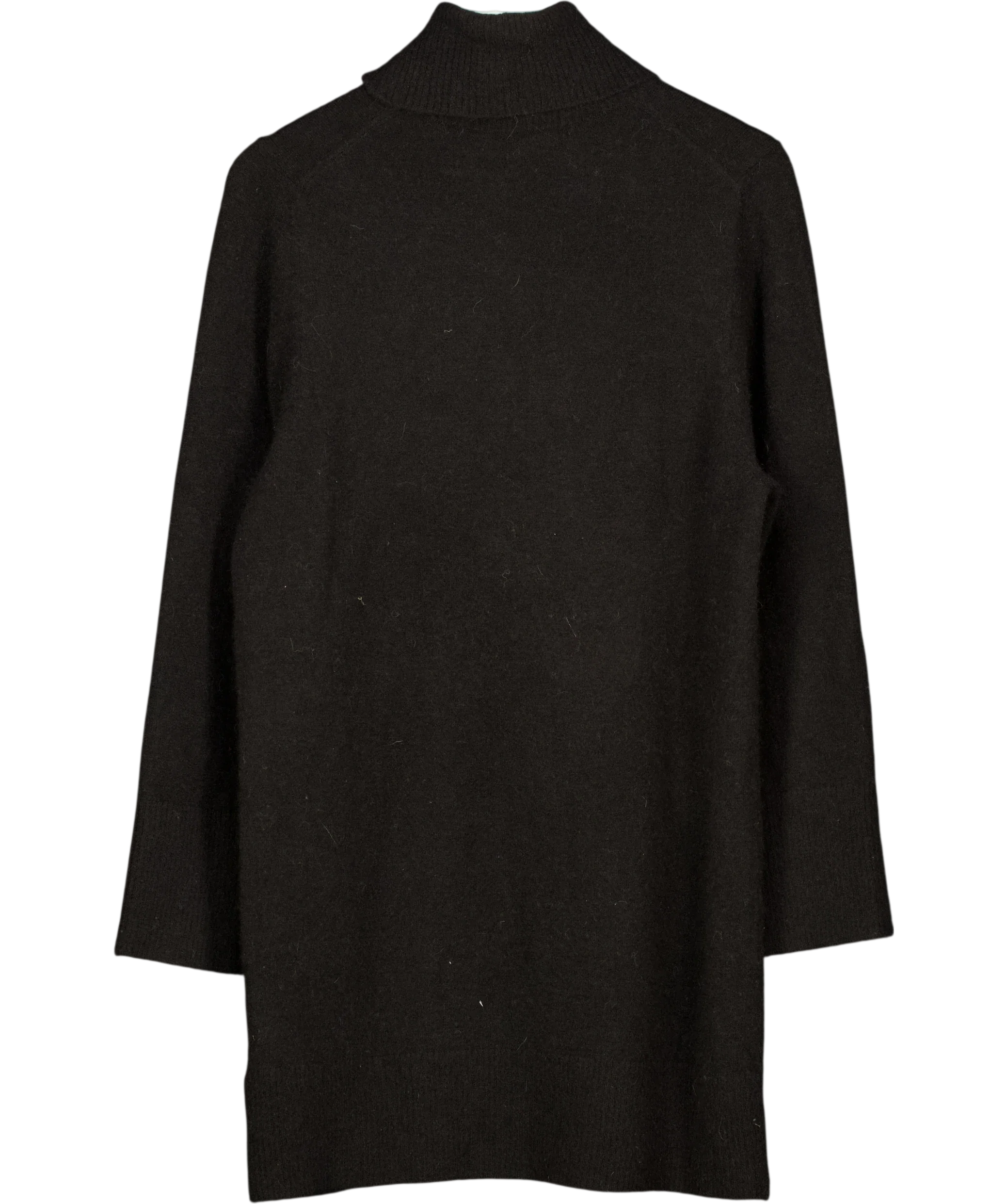 & OTHER STORIES Black Turtleneck Knit Mini Dress Black, size UK XS — back