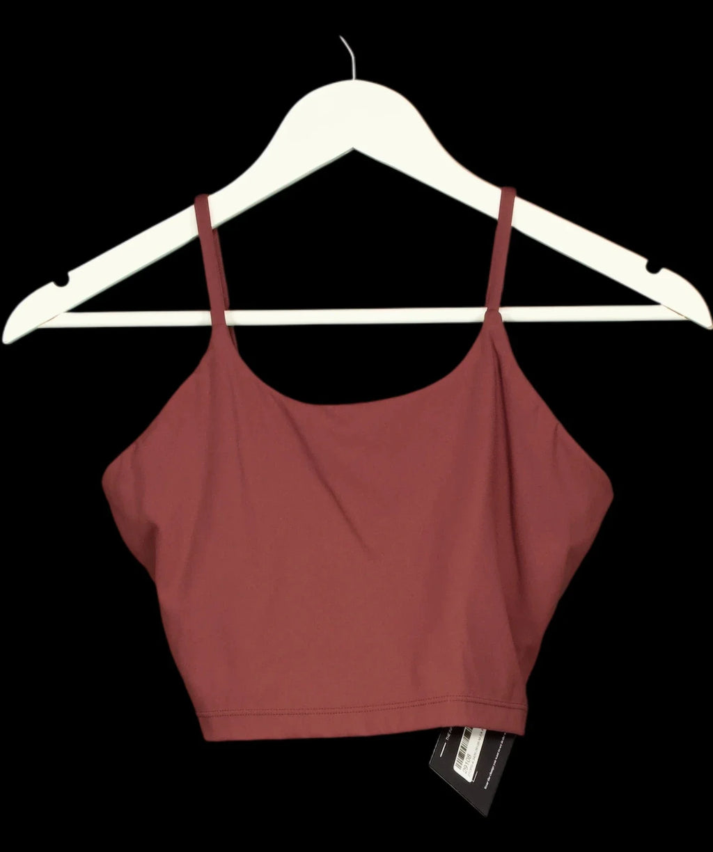 Adanola Red Ultimate Tank Sports Bra Mulberry Red, size UK S — detail