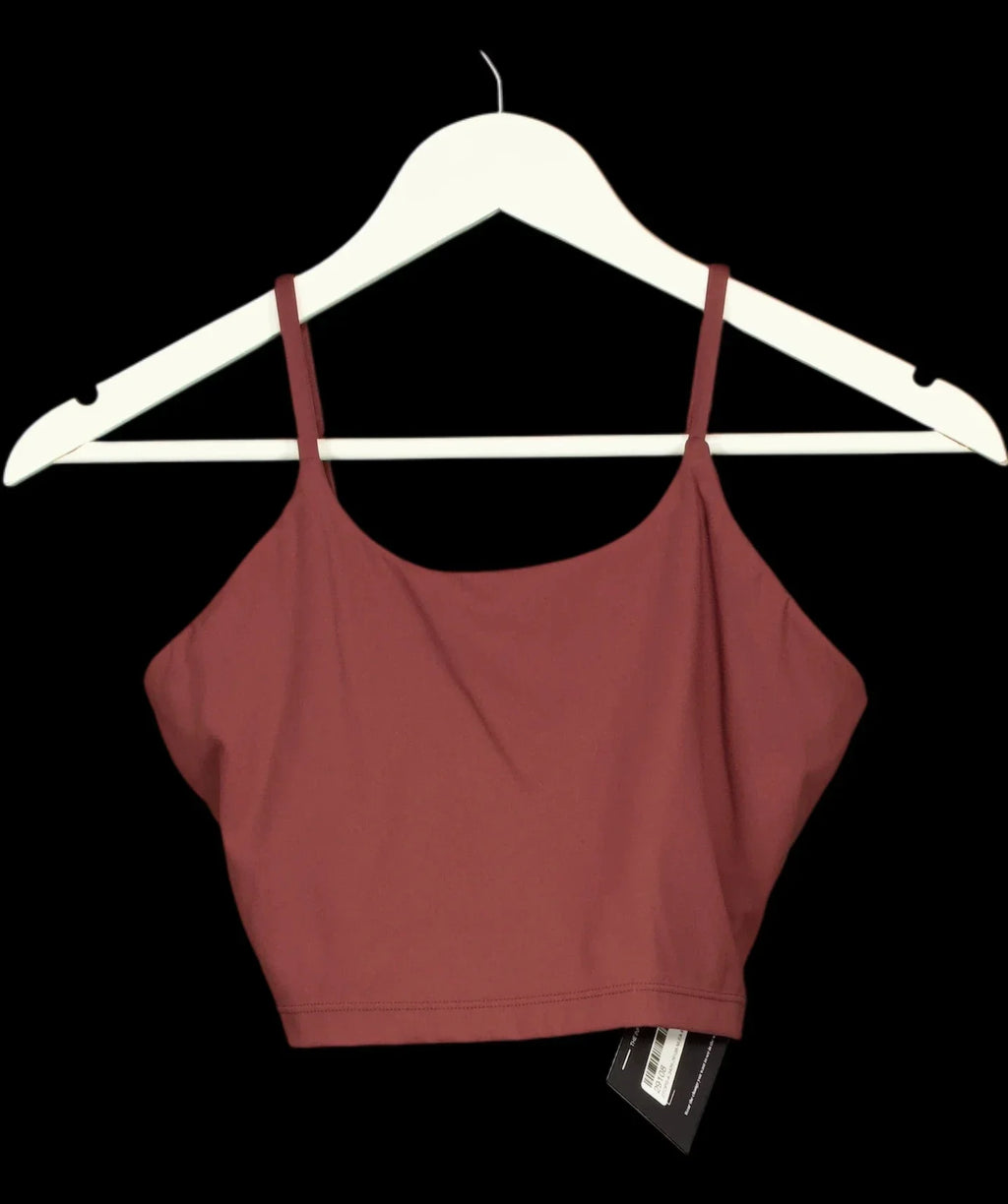 Adanola Red Ultimate Tank Sports Bra Mulberry Red, size UK S — detail