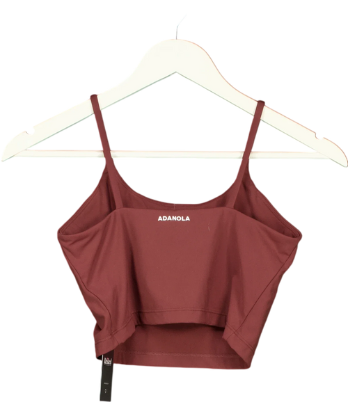 Adanola Red Ultimate Tank Sports Bra Mulberry Red, size UK S — back