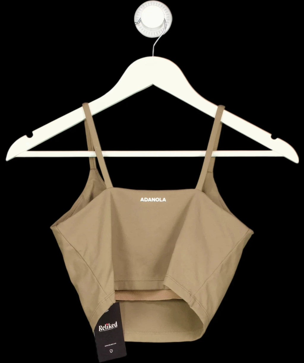 Adanola Beige Ultimate Tank Sports Bra Desert Taupe BEIGE, size UK S — label