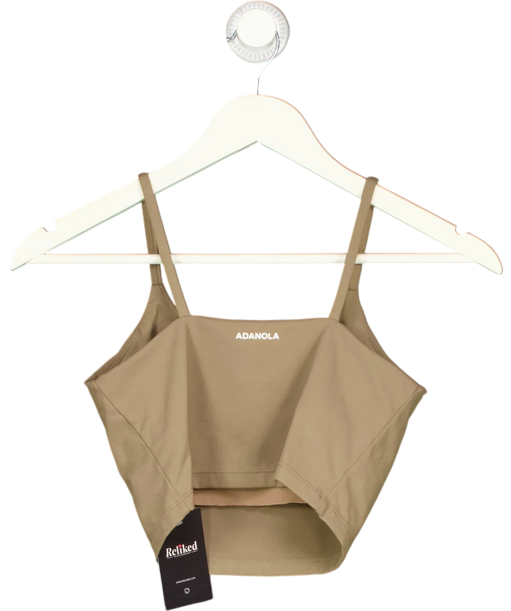 Adanola Beige Ultimate Tank Sports Bra Desert Taupe BEIGE, size UK S — back