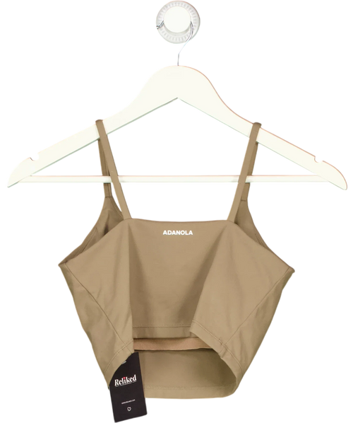 Adanola Beige Ultimate Tank Sports Bra Desert Taupe BEIGE, size UK S — back