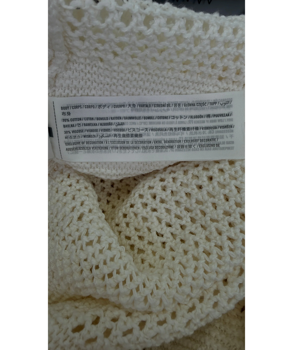 ABERCROMBIE & FITCH Cream Crochet Open Knit Maxi Dress Cream, size UK XS — label