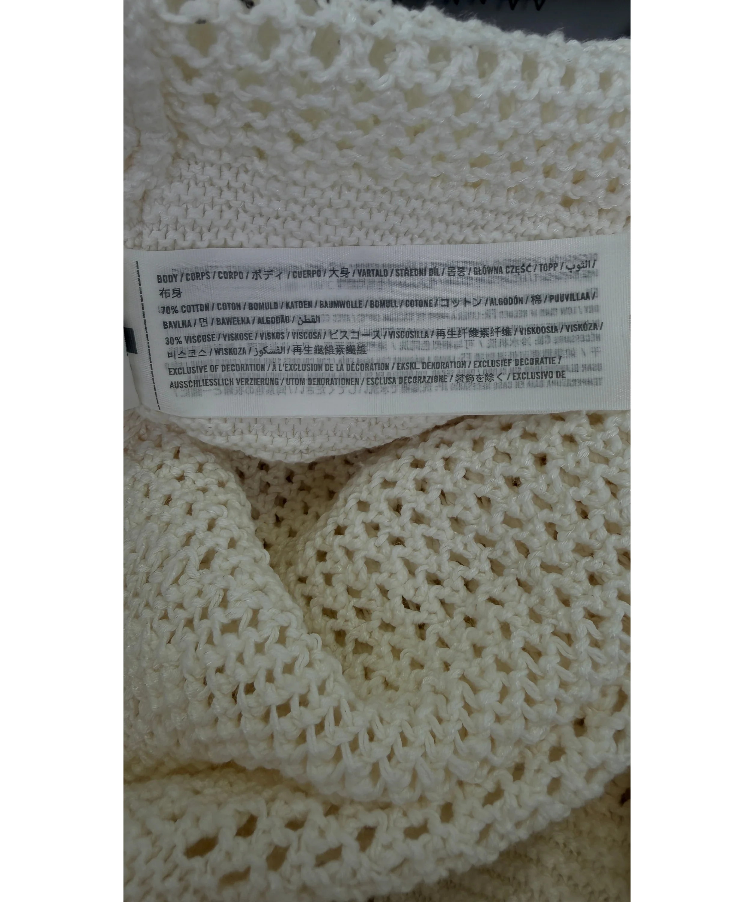 ABERCROMBIE & FITCH Cream Crochet Open Knit Maxi Dress Cream, size UK XS — label