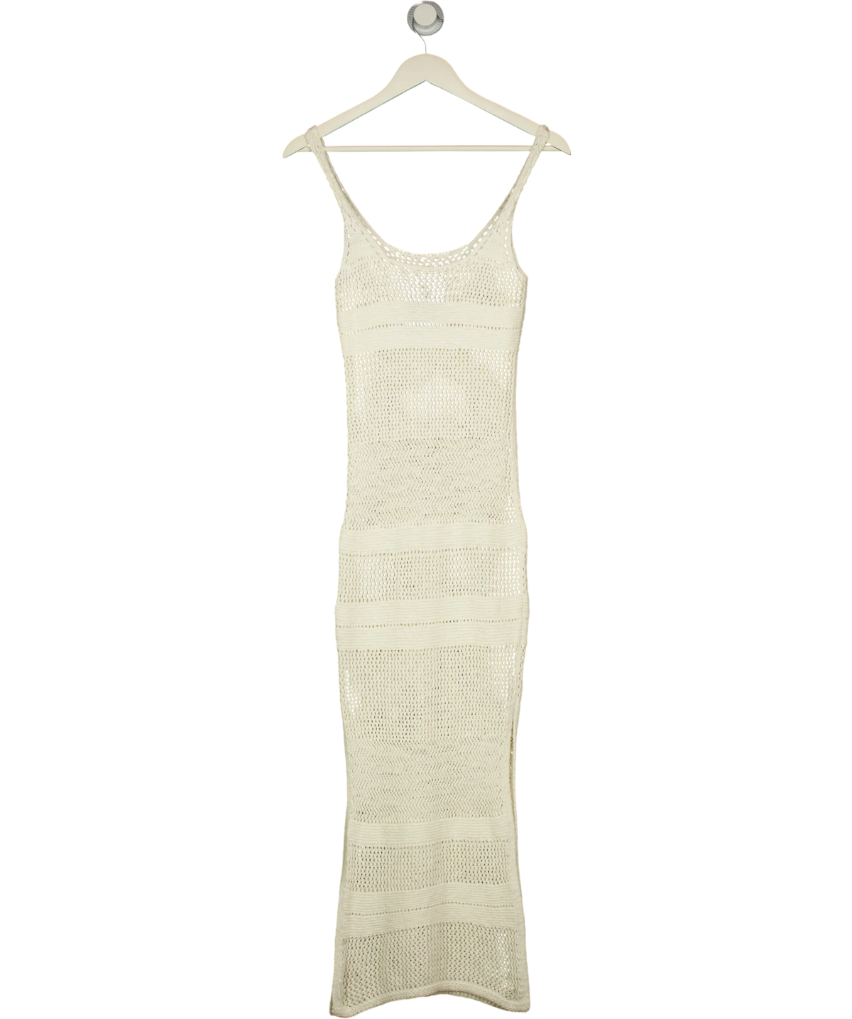 ABERCROMBIE & FITCH Cream Crochet Open Knit Maxi Dress Cream, size UK XS — back