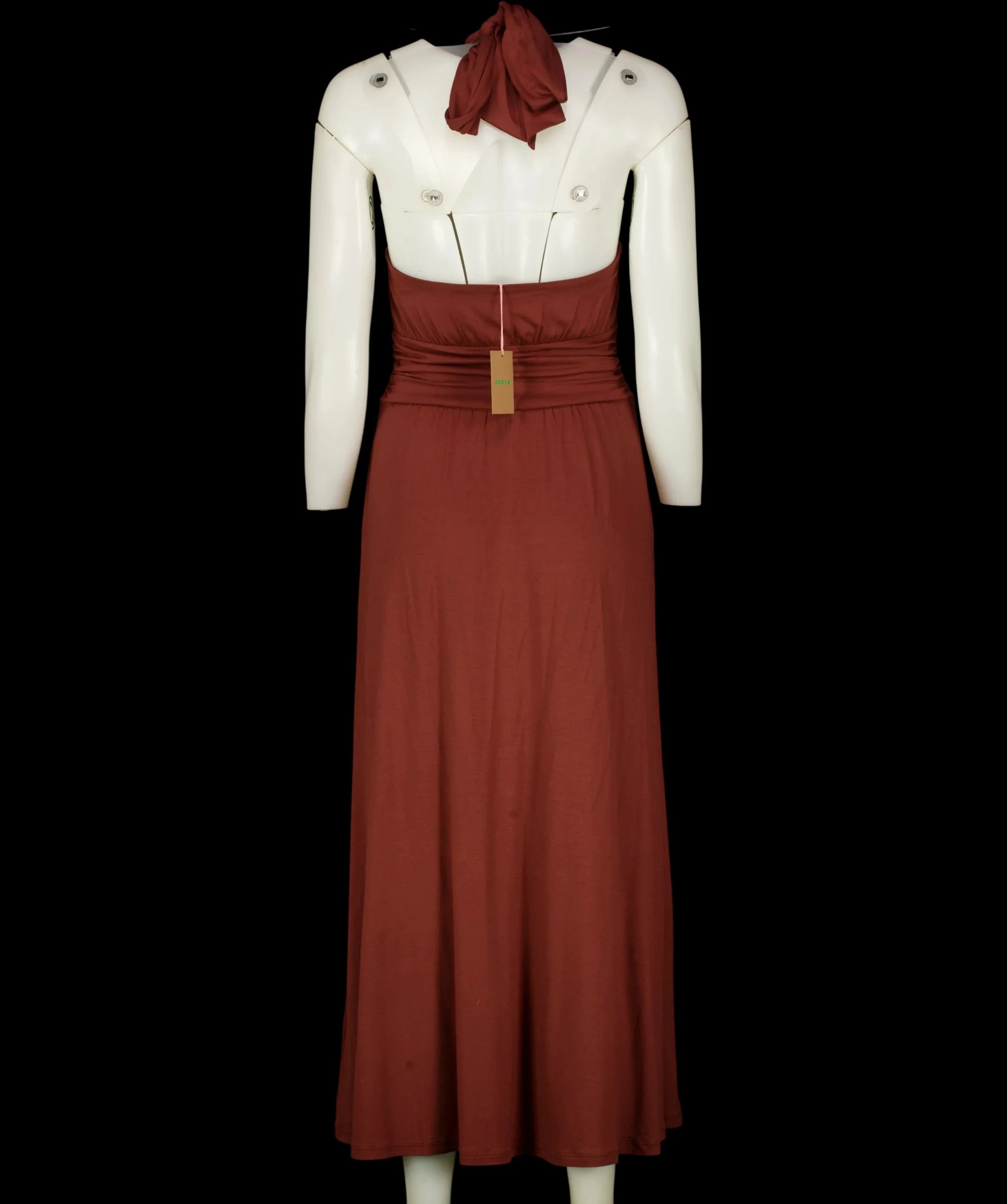 Boden Brown Sydney Twist Neck Jersey Maxi Dress Roasted Brown Size 6 P, size UK 6 — label