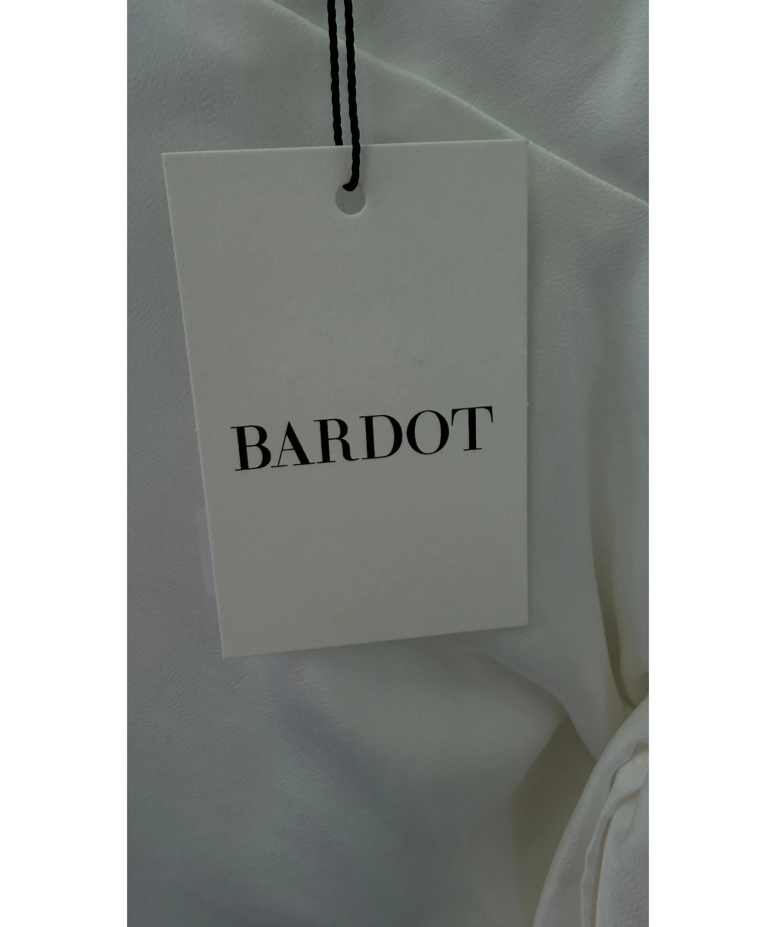 Bardot White Solene Cut Out Maxi Skirt Orchid White, size UK 6 — detail