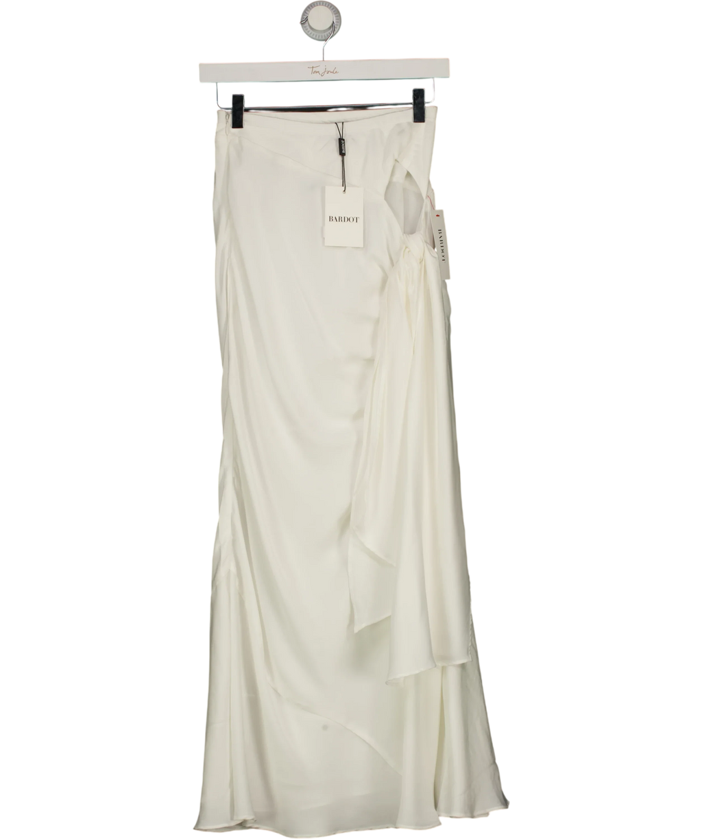 Bardot White Solene Cut Out Maxi Skirt Orchid White, size UK 6 — front