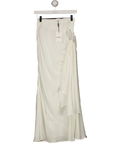Bardot White Solene Cut Out Maxi Skirt Orchid White, size UK 6 — front