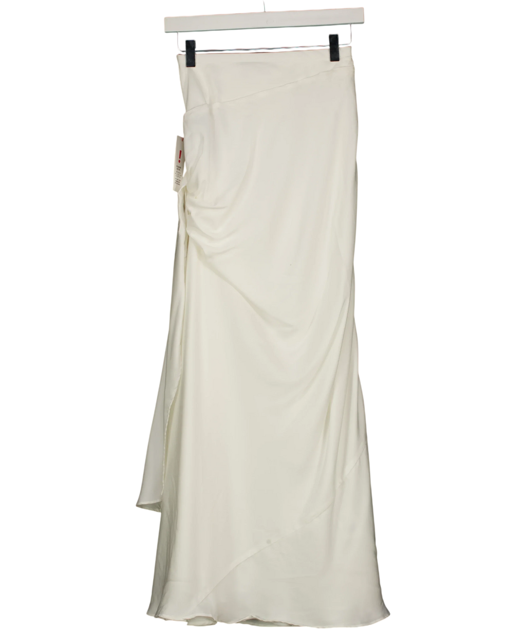 Bardot White Solene Cut Out Maxi Skirt Orchid White, size UK 6 — back