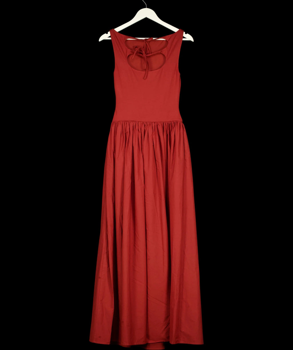 NA-KD Red x Lydia Tomlinson  Open Back Maxi Dress Burgundy red EU34, size UK 6 — label