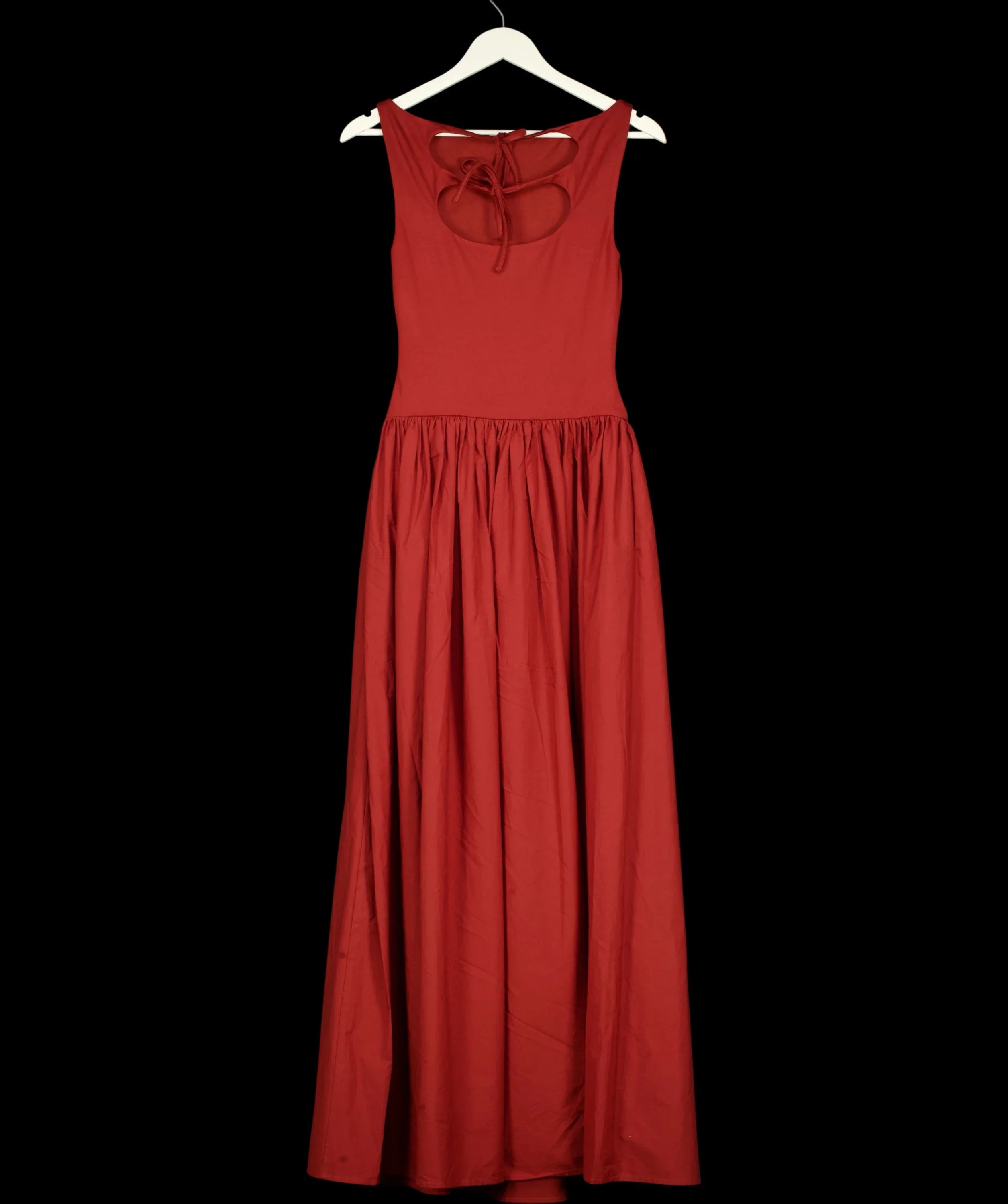 NA-KD Red x Lydia Tomlinson  Open Back Maxi Dress Burgundy red EU34, size UK 6 — label