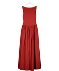 NA-KD Red x Lydia Tomlinson  Open Back Maxi Dress Burgundy red EU34, size UK 6 — front