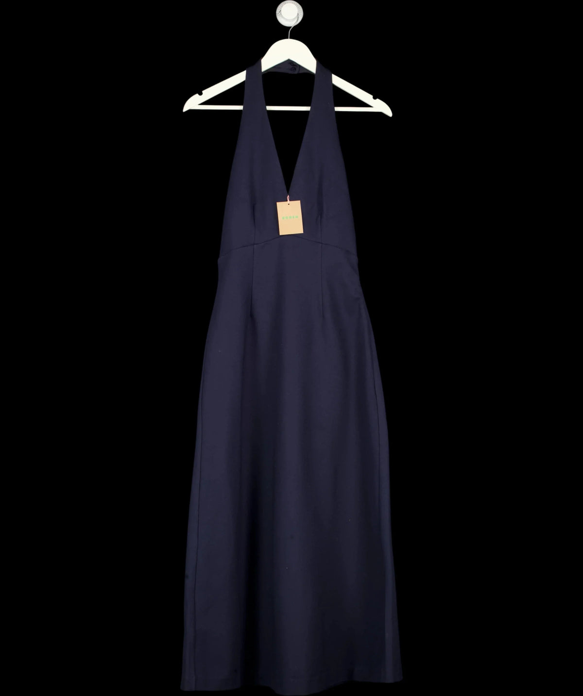 Boden Blue Halter Neck Empire Maxi Dress Navy BLUE  Size 8 P, size UK 8 — detail