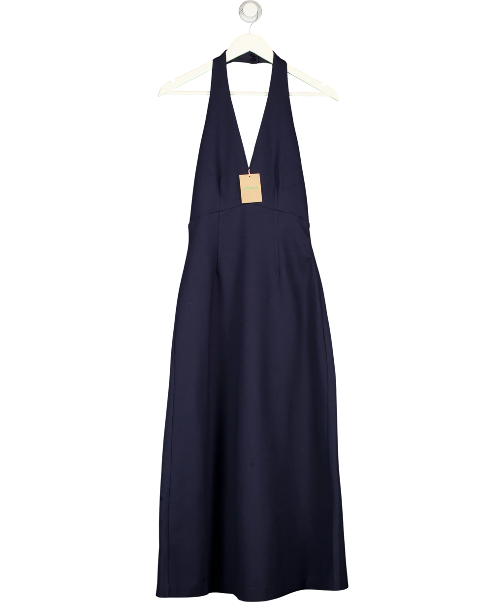 Boden Blue Halter Neck Empire Maxi Dress Navy BLUE  Size 8 P, size UK 8 — front