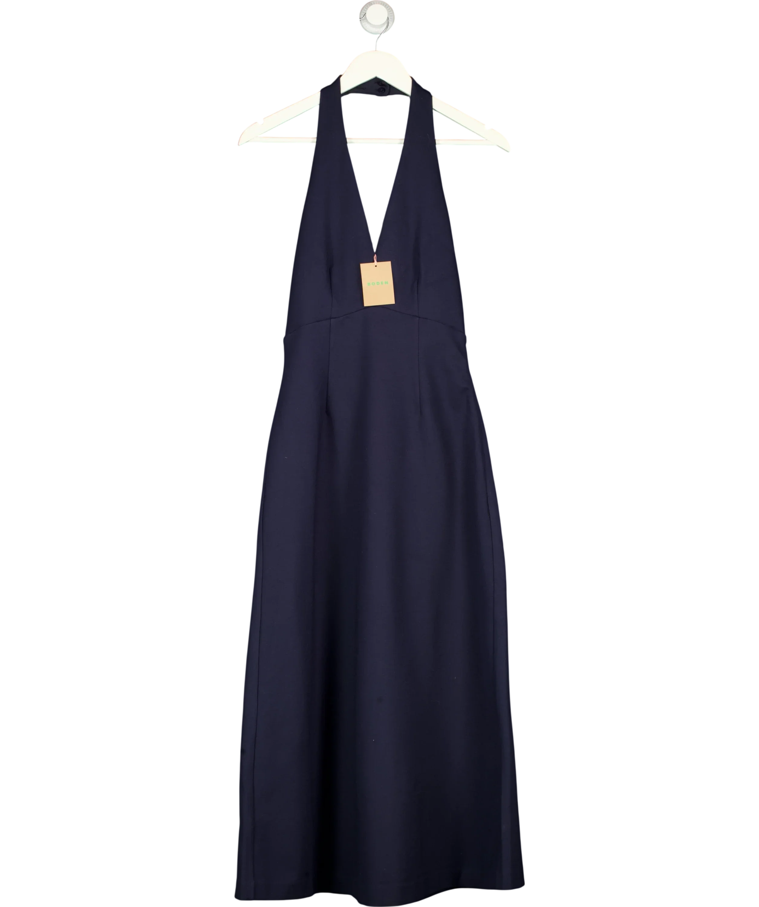 Boden Blue Halter Neck Empire Maxi Dress Navy BLUE  Size 8 P, size UK 8 — front