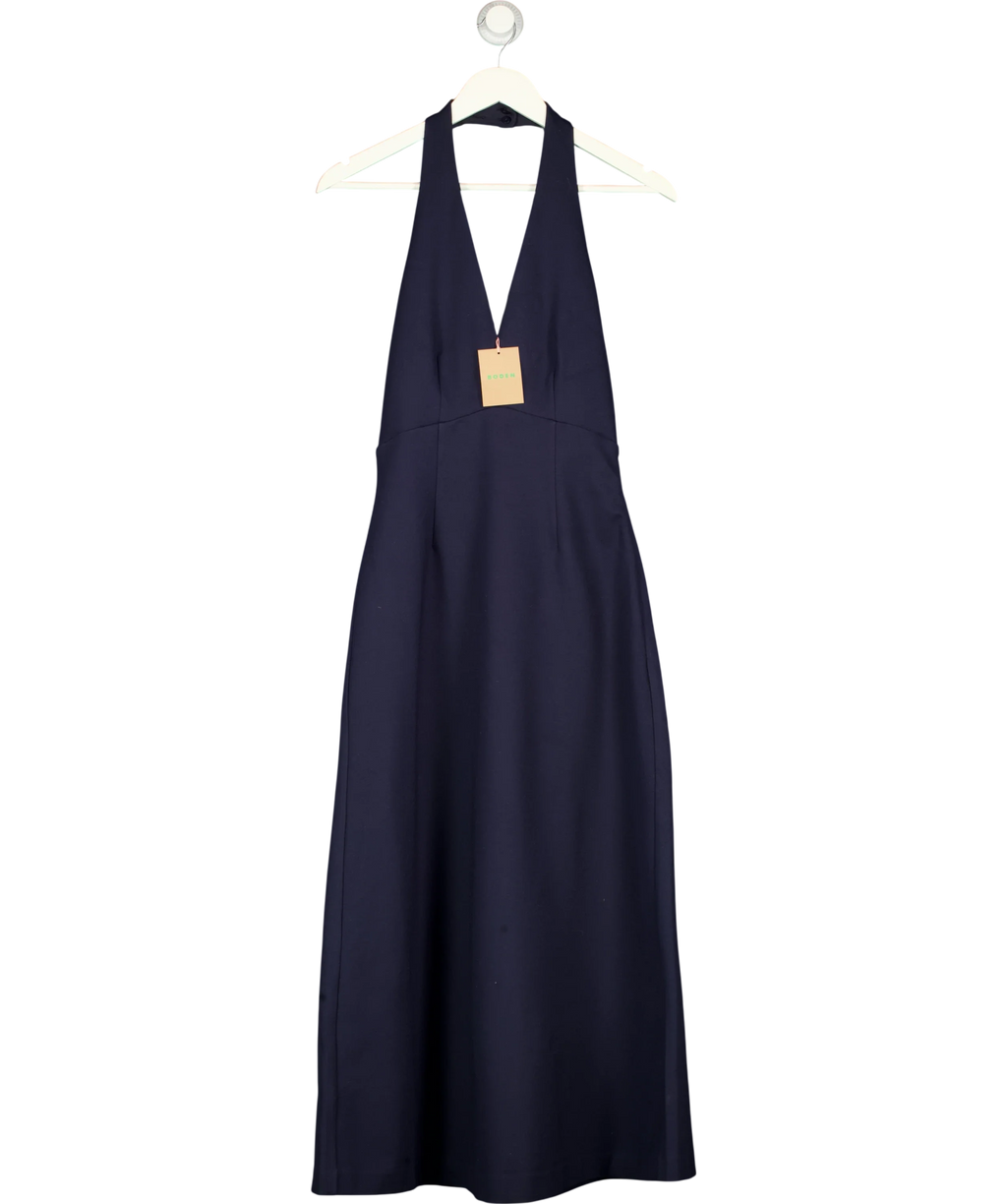 Boden Blue Halter Neck Empire Maxi Dress Navy BLUE  Size 8 P, size UK 8 — front