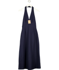 Boden Blue Halter Neck Empire Maxi Dress Navy BLUE  Size 8 P, size UK 8 — front
