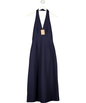 Boden Halter Neck Empire Maxi Dress Navy Blue  Size 8 P UK 8