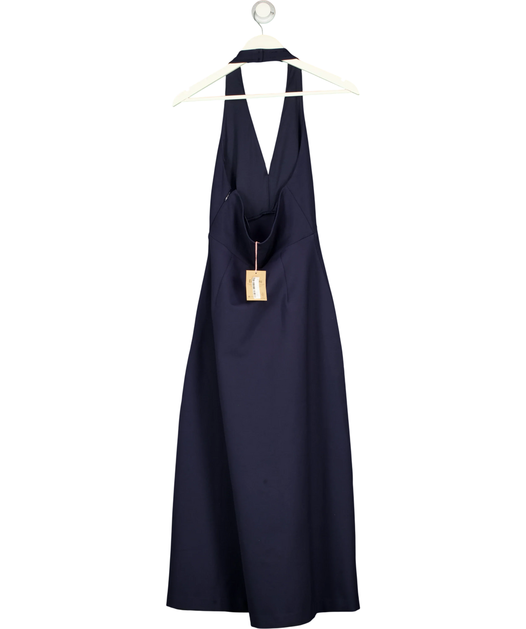 Boden Blue Halter Neck Empire Maxi Dress Navy BLUE  Size 8 P, size UK 8 — back