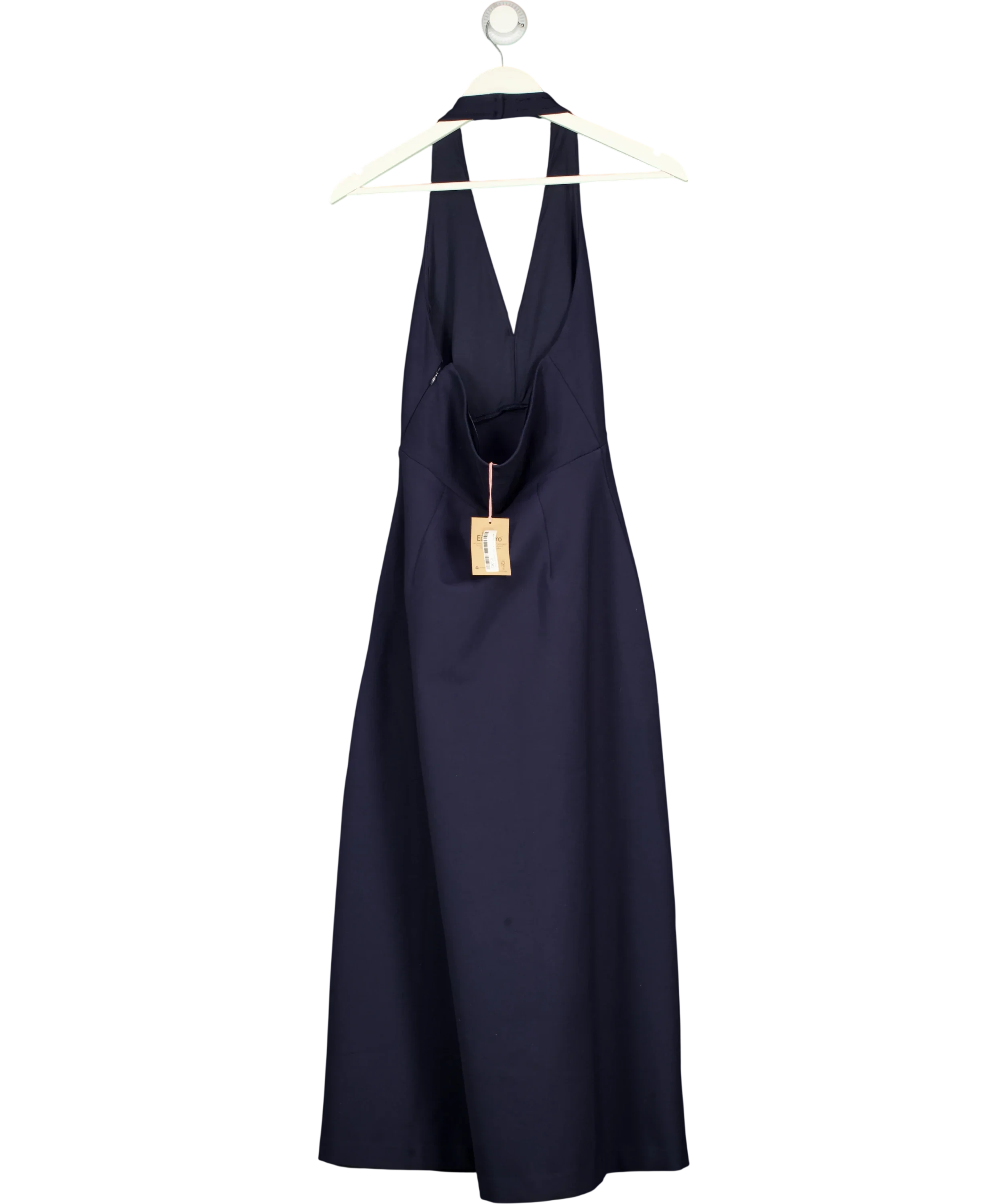 Boden Blue Halter Neck Empire Maxi Dress Navy BLUE  Size 8 P, size UK 8 — back