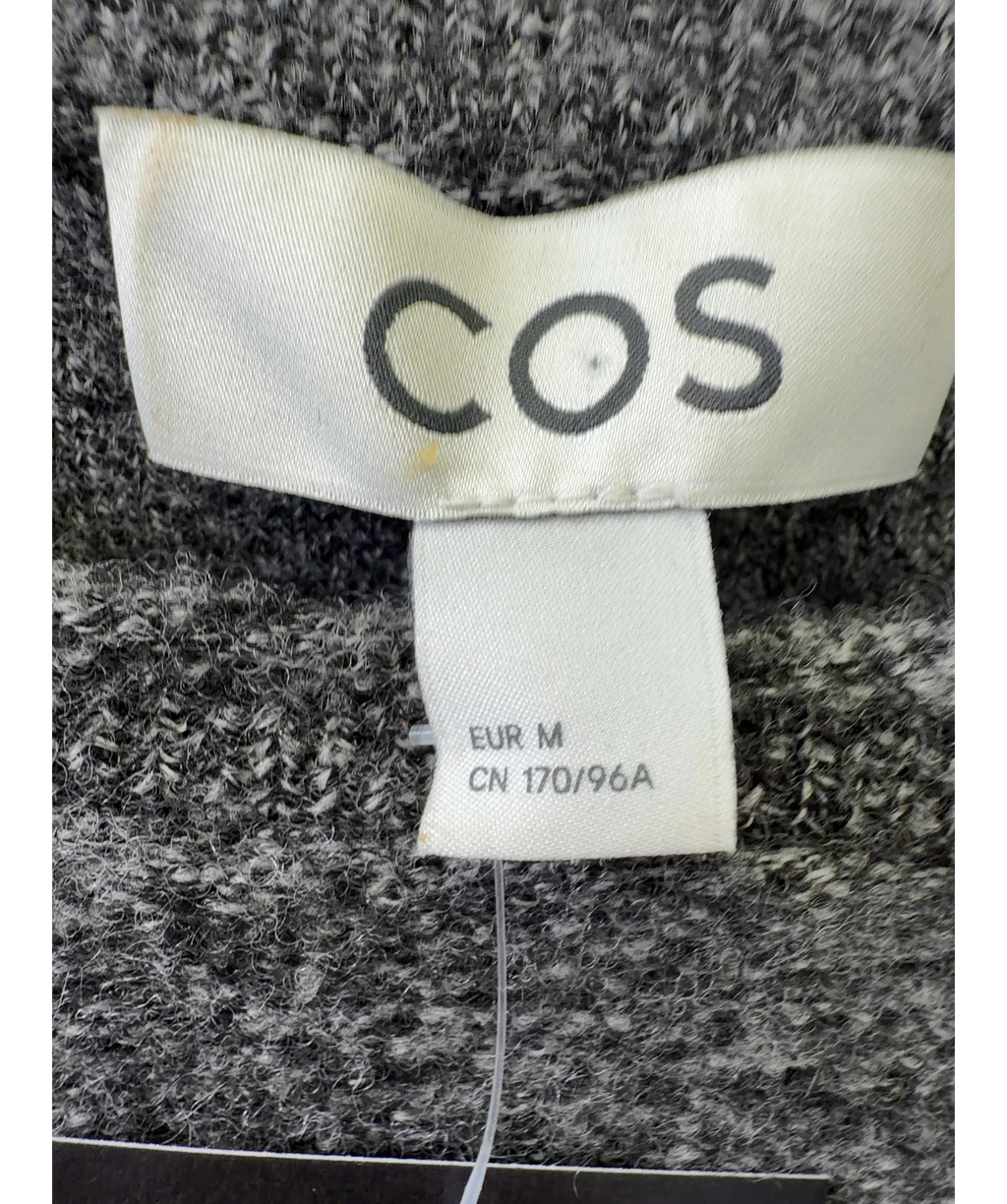 cos Grey Grey Relaxed Fit Crew Neck Knit Jumper, size UK M — detail