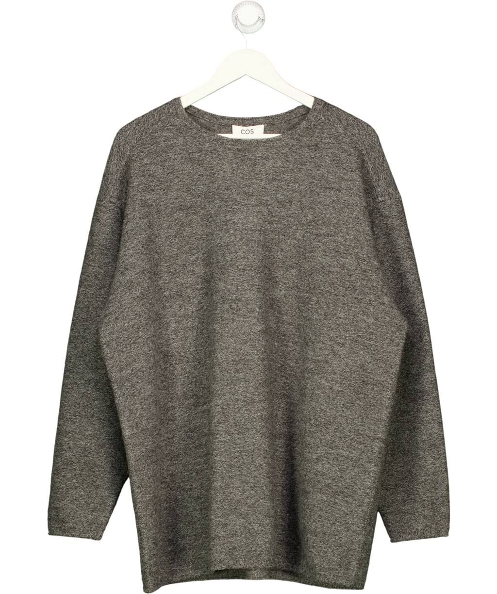 cos Grey Grey Relaxed Fit Crew Neck Knit Jumper, size UK M — front