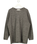 cos Grey Grey Relaxed Fit Crew Neck Knit Jumper, size UK M — front