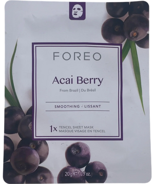 FOREO Acai Berry Smoothing Tencel Sheet Mask Purple 20g