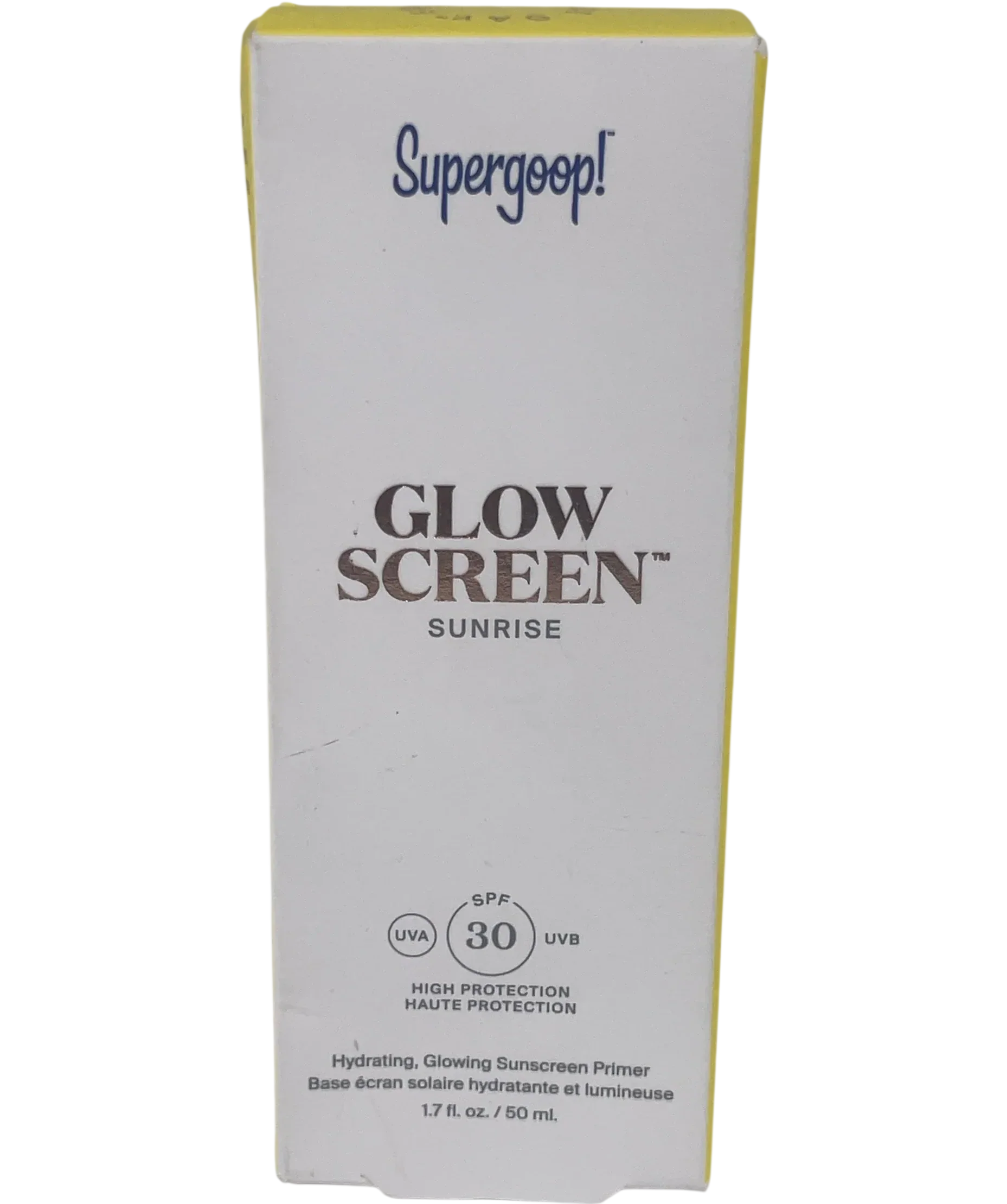 Supergoop Glowscreen Hydrating Glowing Sunscreen Primer Sunrise SPF 30, size 50ml — front