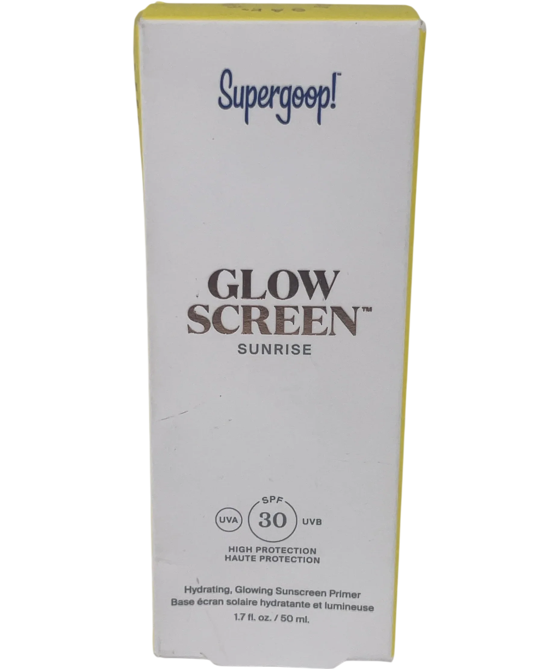 Supergoop Glowscreen Hydrating Glowing Sunscreen Primer Sunrise SPF 30, size 50ml — front