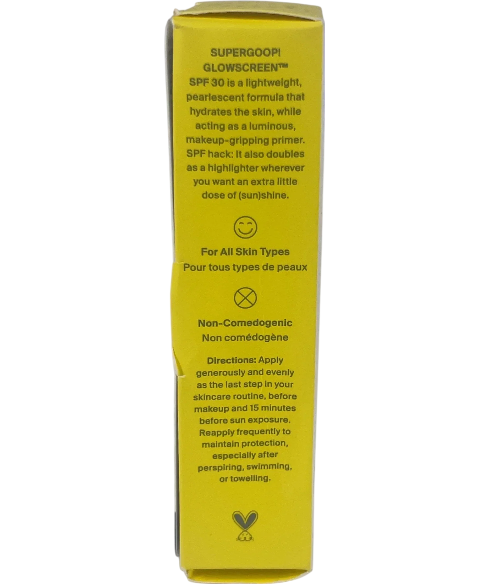 Supergoop Glowscreen Hydrating Glowing Sunscreen Primer Sunrise SPF 30, size 50ml — back
