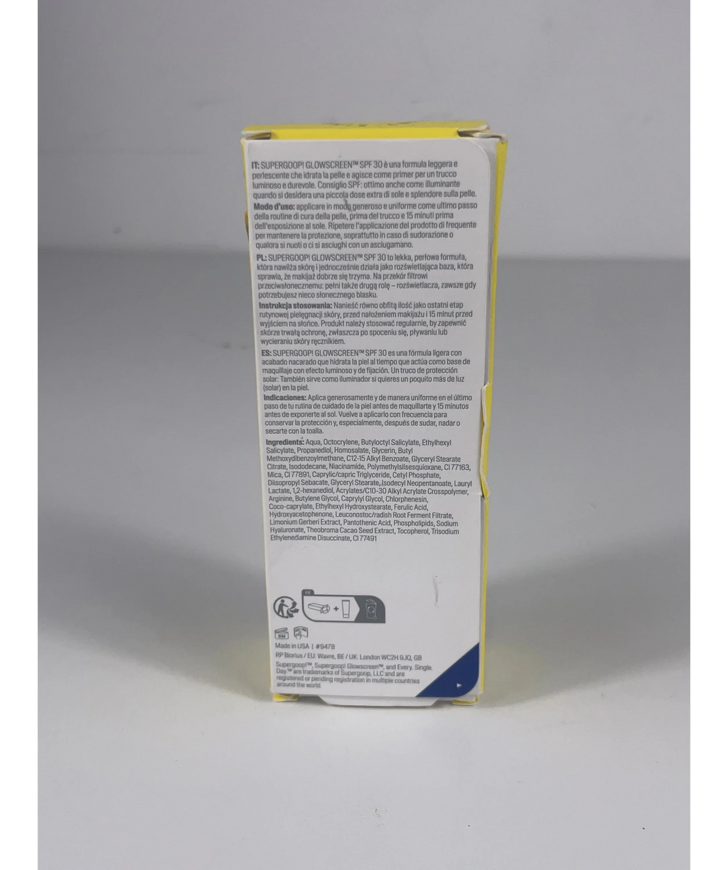 Supergoop Glowscreen Hydrating Glowing Sunscreen Primer Sunrise SPF 30, size 50ml — detail