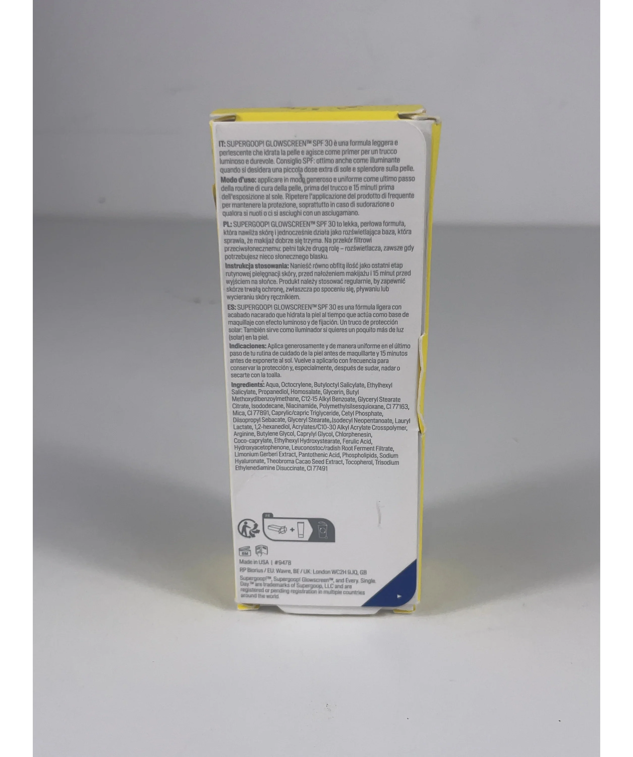 Supergoop Glowscreen Hydrating Glowing Sunscreen Primer Sunrise SPF 30, size 50ml — detail