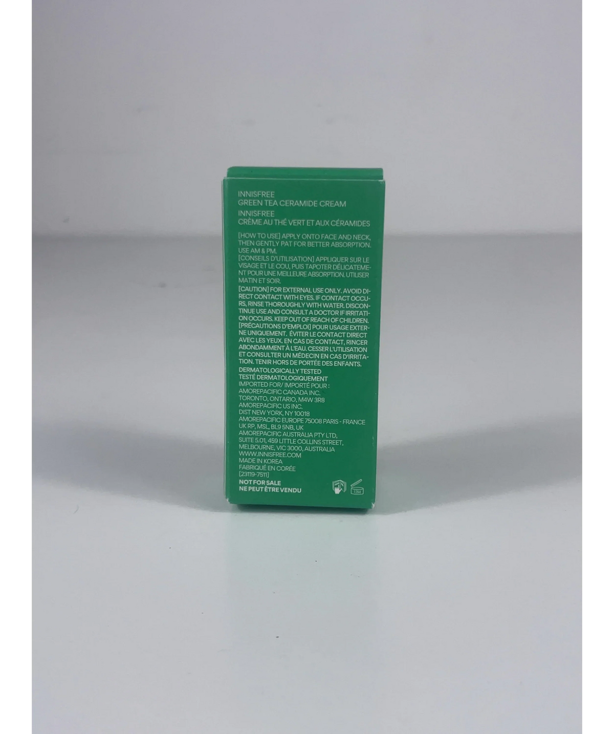 Innisfree Green Tea Ceramide Cream, size 15ml — detail