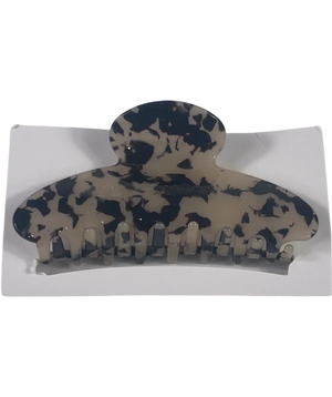 Look Fantastic Cream And Black Tortoiseshell Curved Hair Claw Clip 25g