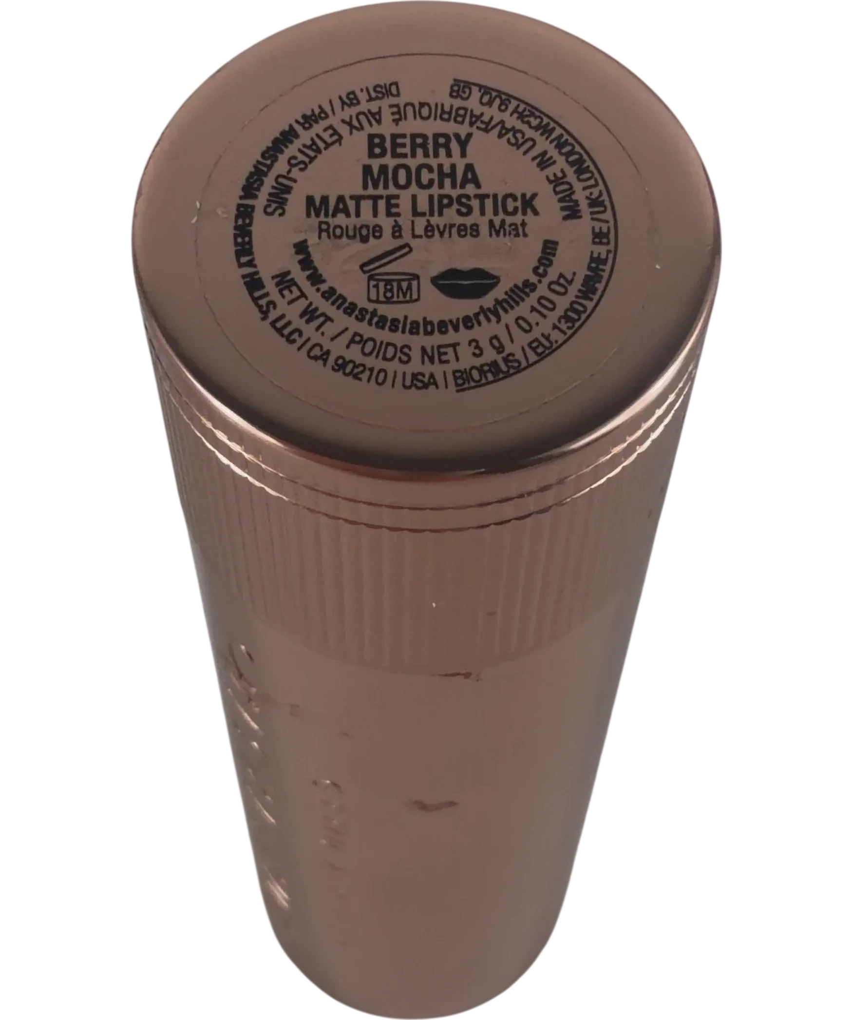 Anastasia Beverly Hills berry QC Anastasia Beverly Hills Matte & Satin Velvet Lipstick, size 3g — back